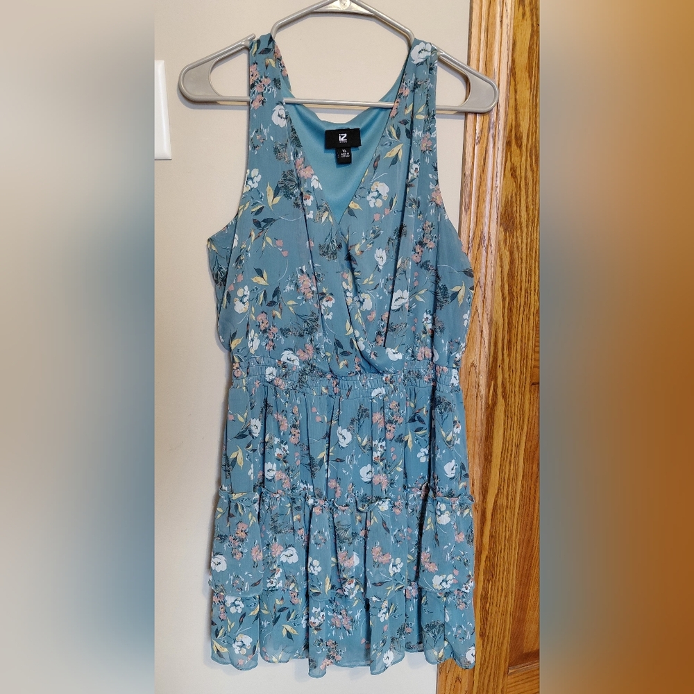 Iz Byer Blue Floral Dress